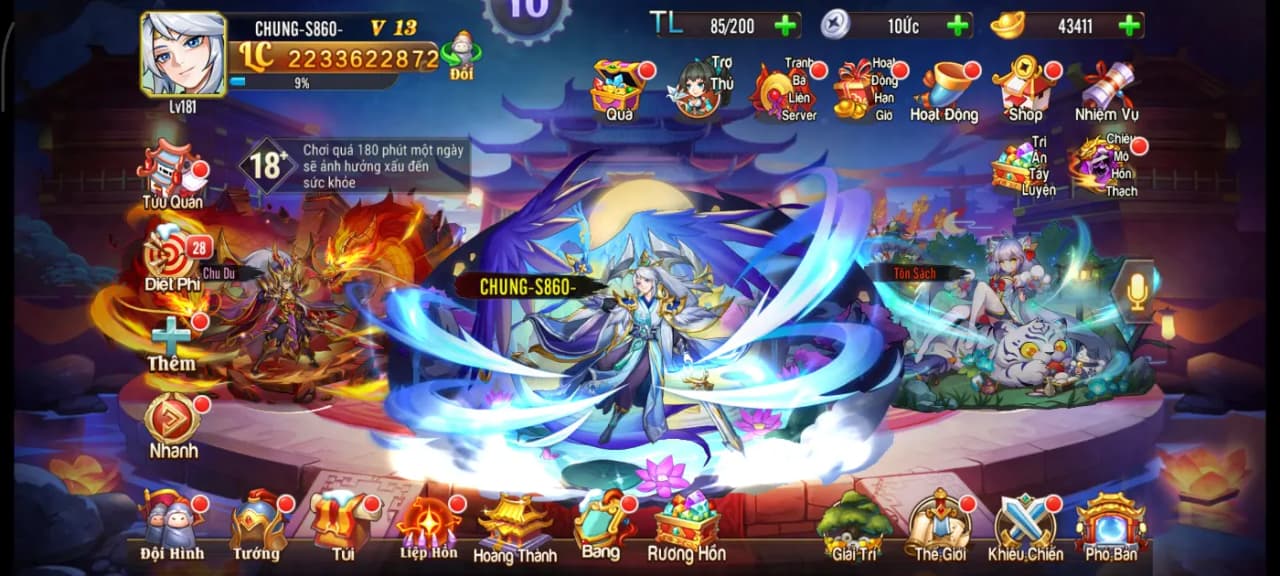 #038 Acc OMG 3Q Tử Kim Chu Du 2Tỷ2 Lc